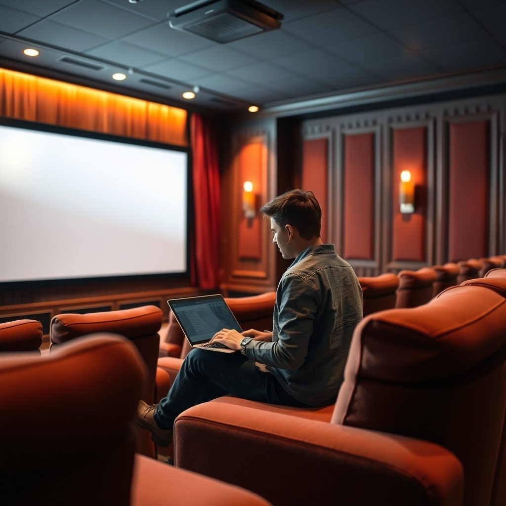 Private cinema room setup for film screenings