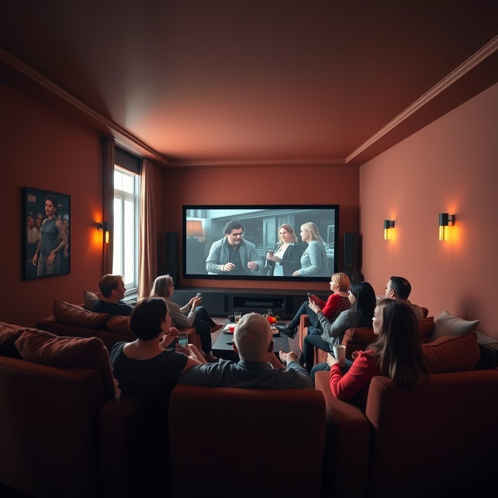 Private cinema room setup