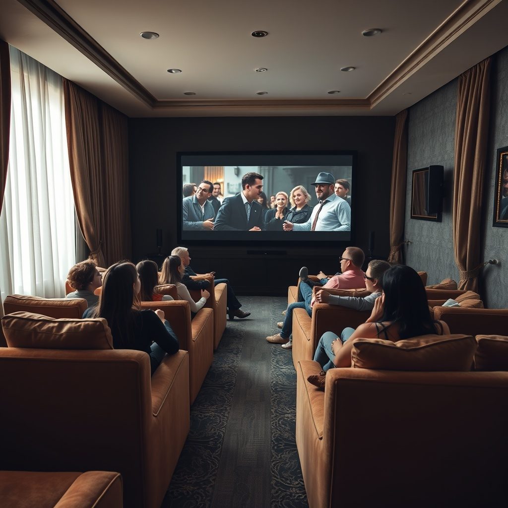 Private cinema room setup