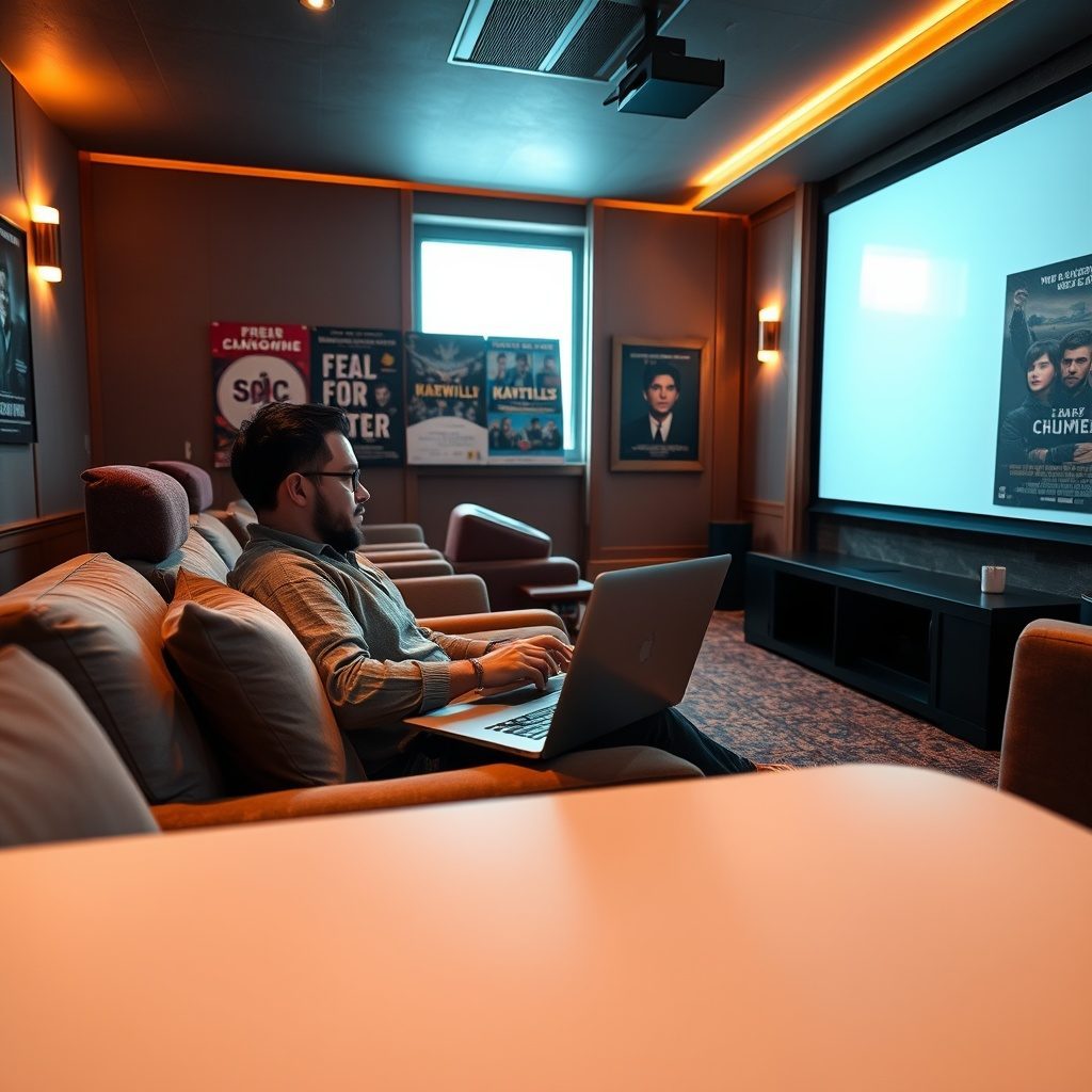 Team collaboration in a cinema setting